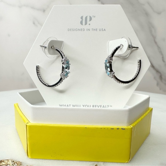 Bomb Party Hoop Earrings In Good Faith RBP5029 NWT